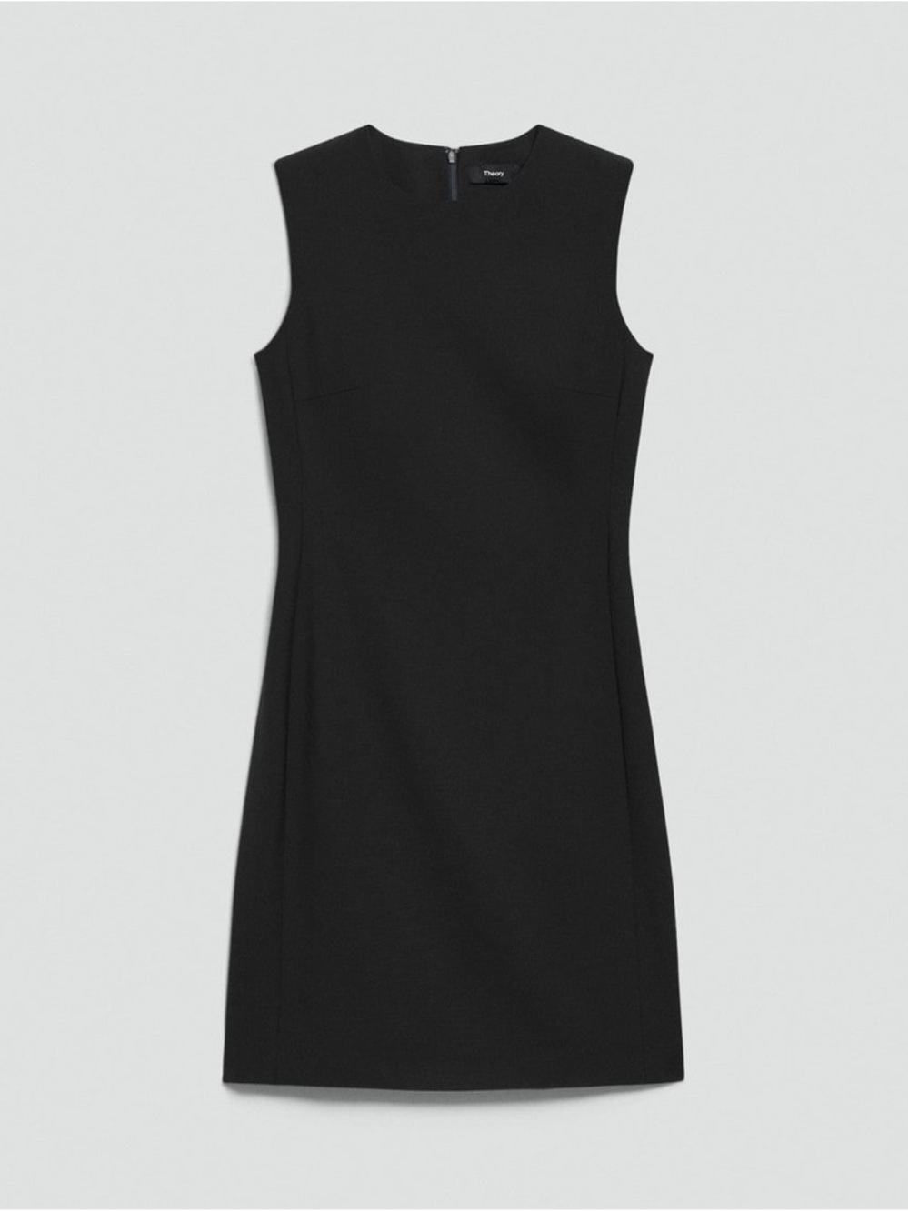 Theory Sleek Sleeveless Fitted Black Good Wool Dress - Picture 10 of 10